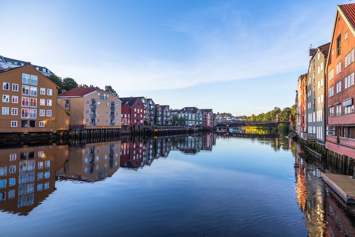 - Travel and Guide Trondheim at | Bakklandet Norway wooden wharfs Colors