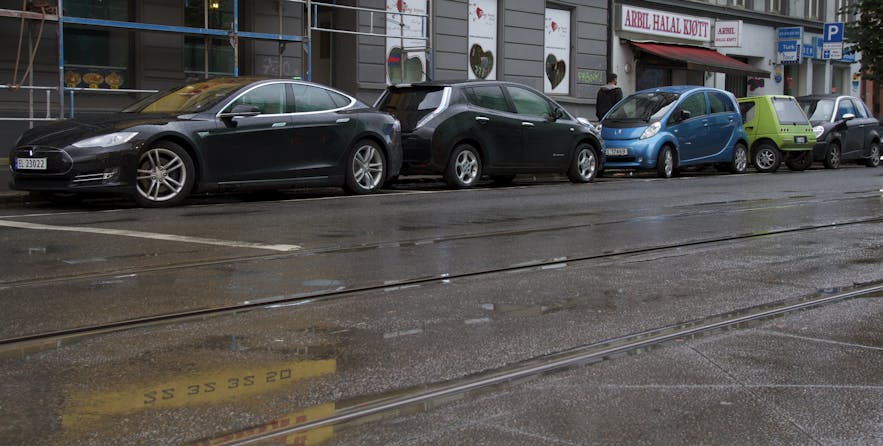 Tesla and other EVs in Oslo