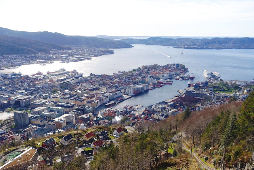 Floyen view over Bergen